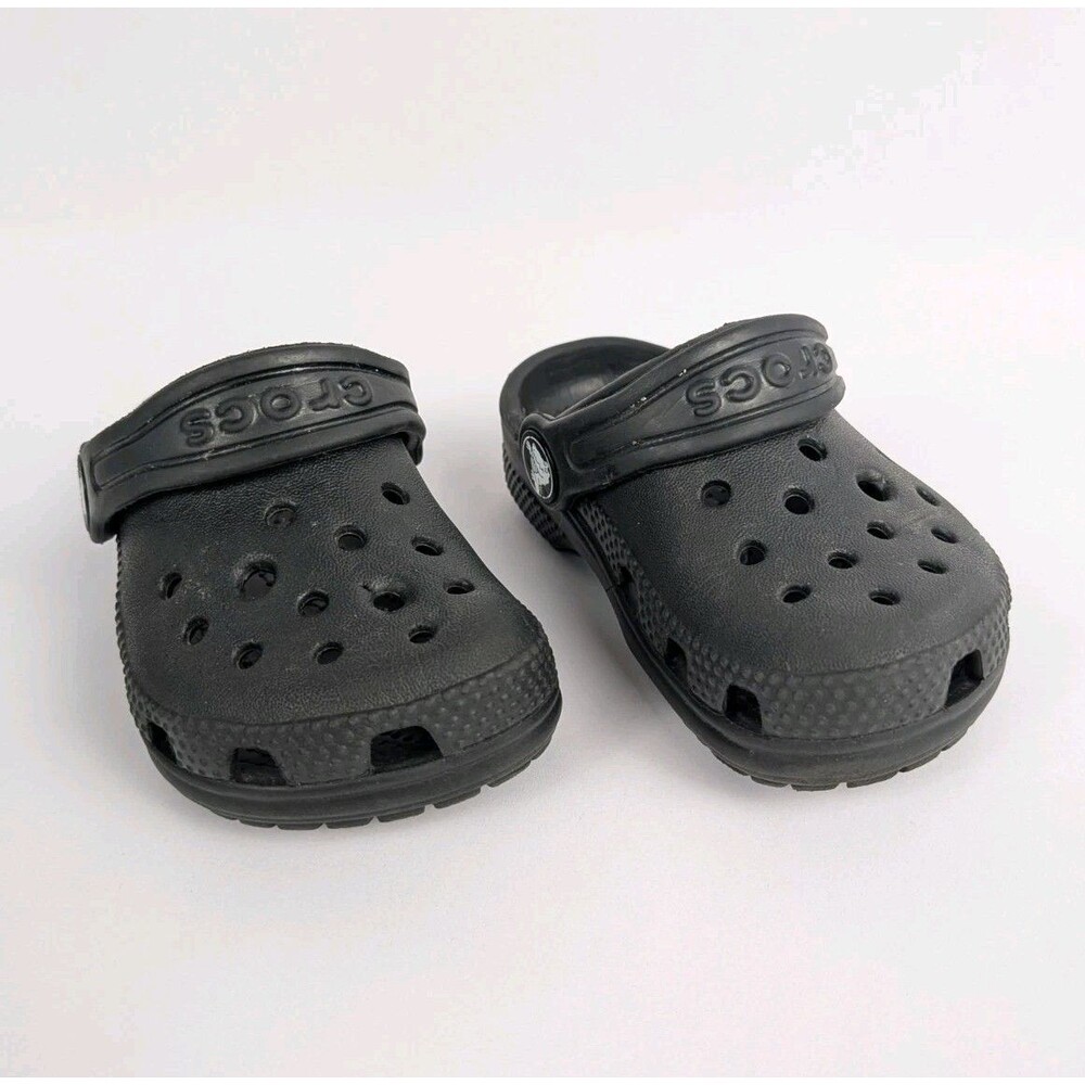 Crocs Iconic Comfort Classic Clog Black Kids Toddler Size C 5 Slip On C5